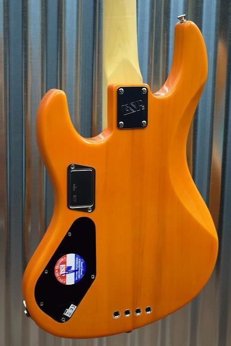 ESP Japan E-II J-4 Quilt Maple Amber 4 String Jazz Bass Seymour Duncan & Case