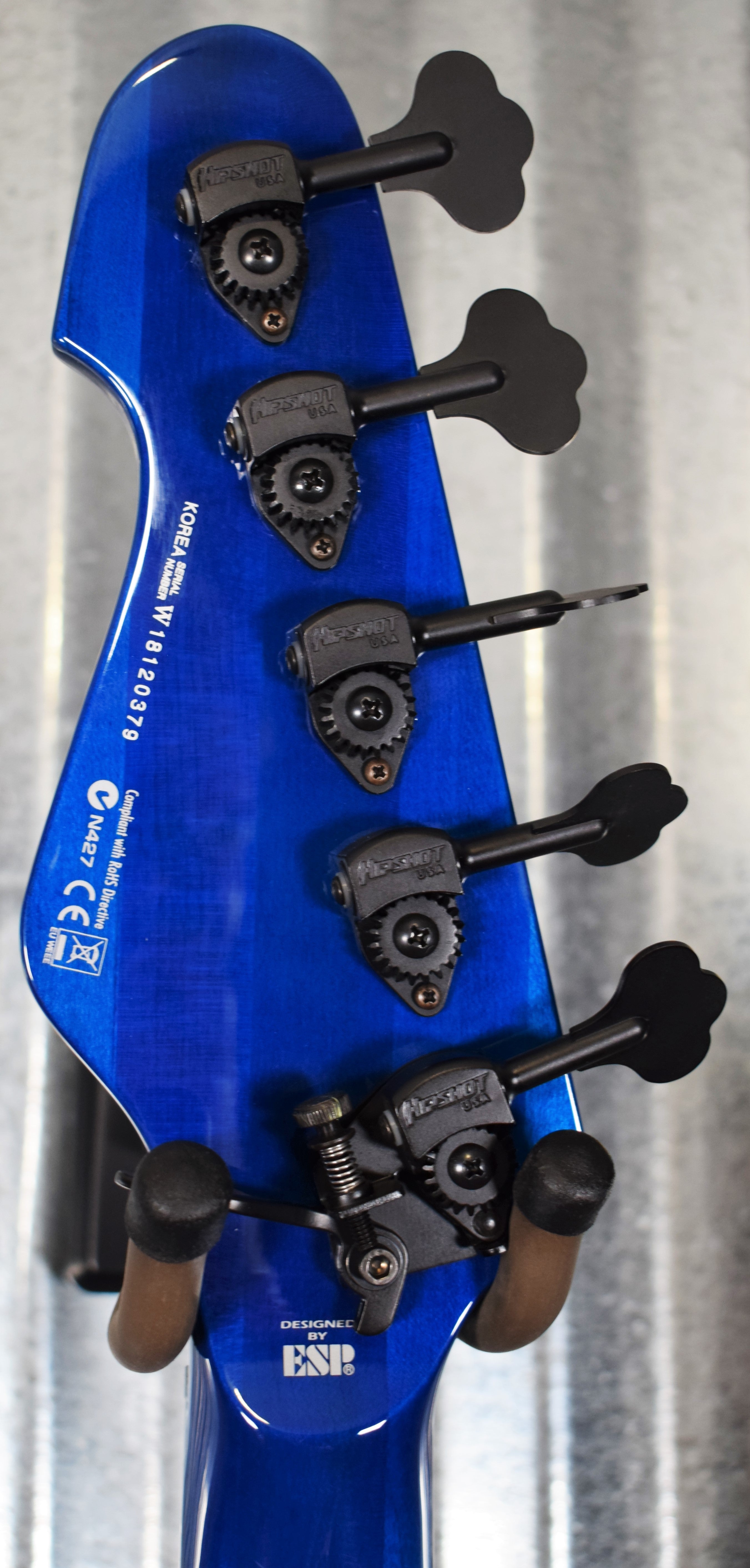 ESP LTD BB-1005 Bunny Brunel 5 String Bass Quilt Maple Black
