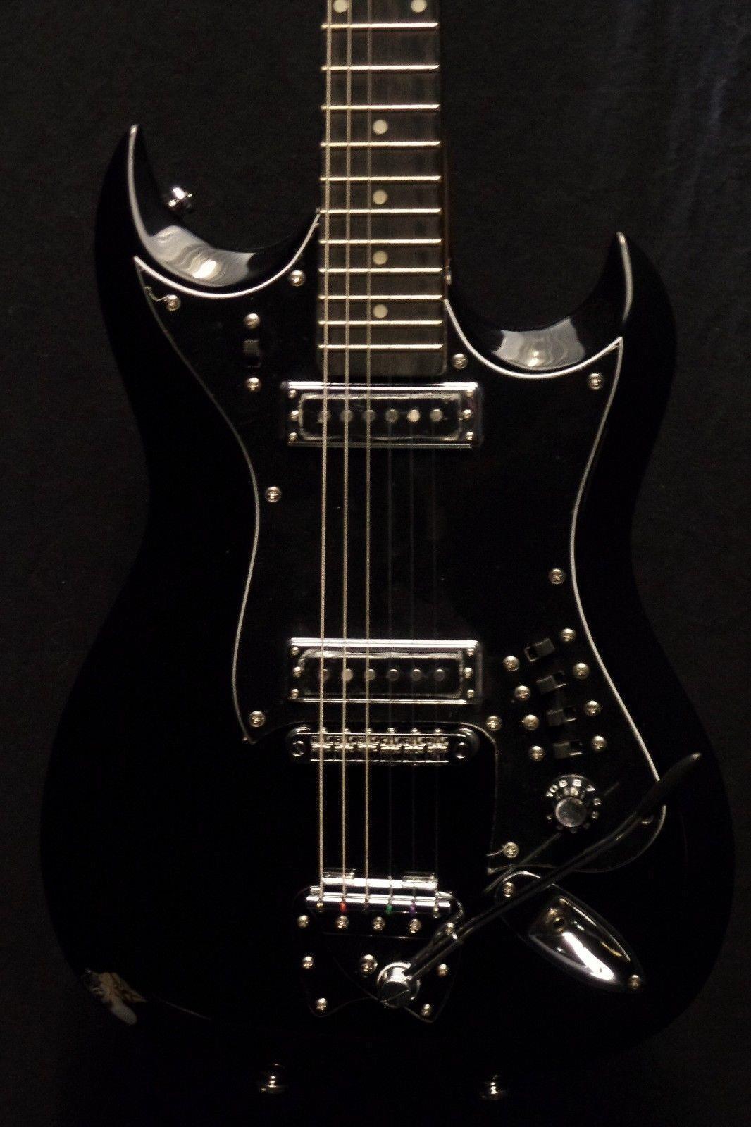 Hagstrom RetroScape Series HIl Electric Guitar in Black Gloss #0773