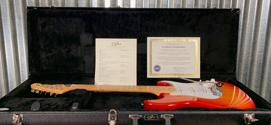G&L USA Custom Legacy Cherryburst Birdseye Guitar & Hardshell Case #0343 Used
