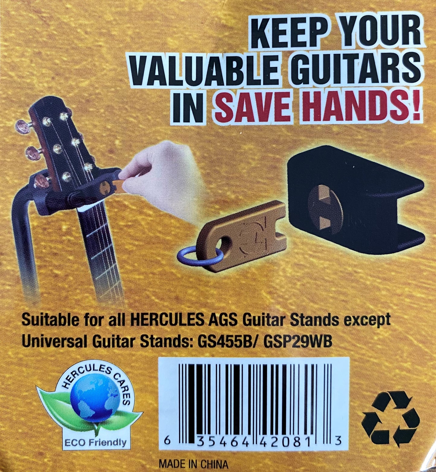 Hercules HA101 Auto Grip System Guitar Stand/Hanger System Lock
