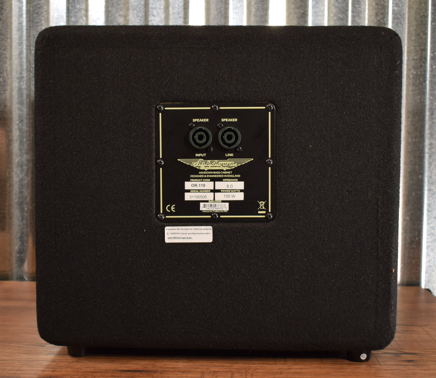 Ashdown Engineering OR-110 Original-110 1x10" Lightweight Bass Amplifier Speaker Cabinet Demo