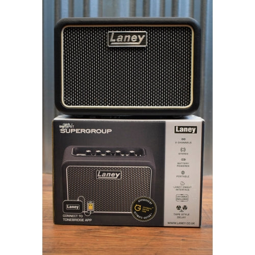 Laney Mini Stereo SuperGroup Battery Powered Guitar Combo Amplifier MINI-ST-SUPERG Demo