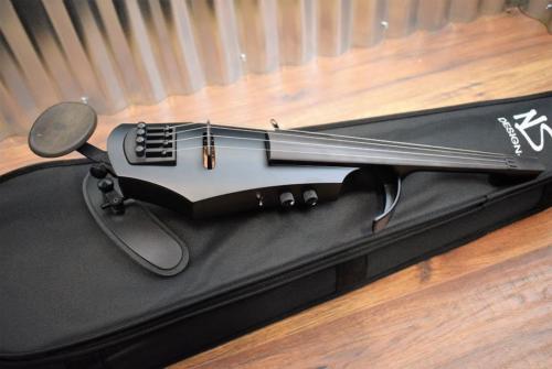 NS Design NXT 4 String Electric Violin Satin Black Finish & Case #4646