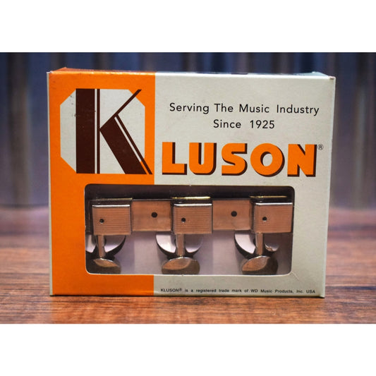 Kluson WD90NPM Traditional Oval Button 3+3 Plate Gibson Tuning Machine Set Nickel Open Box