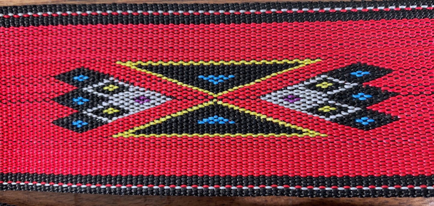 Levy's MSSN80-Red 2" Polypropylene Jacquard Weave Guitar Strap