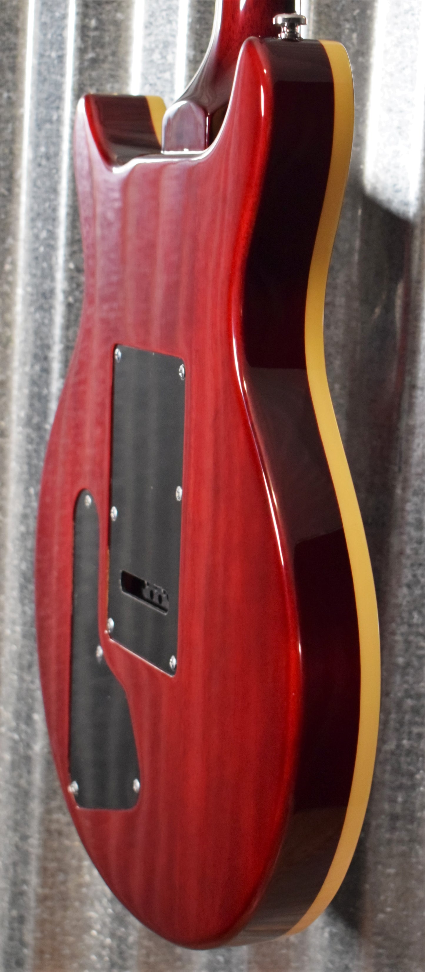 Hamer Archtop Flame Dark Cherry Wilkinson Tremolo Guitar SATFW-DCB #1099