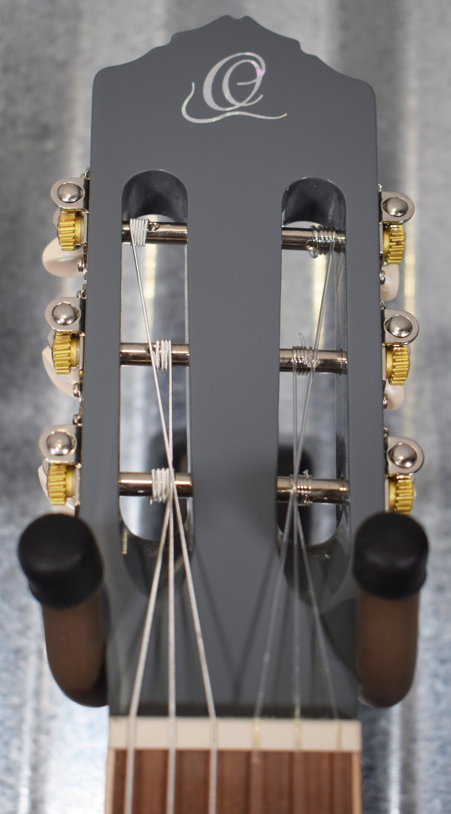 Ortega RGA-PLT Gaucho Nylon String Parlor Guitar Platinum Gray Guitar & Bag #0058