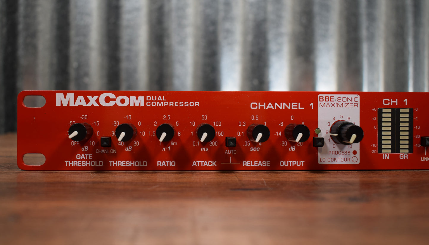 BBE MaxCom Rack Mountable Dual Channel Compressor Used