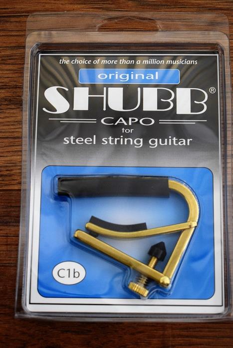 Shubb Original C-Series C1b Steel String Acoustic and Electric Brass Guitar Capo