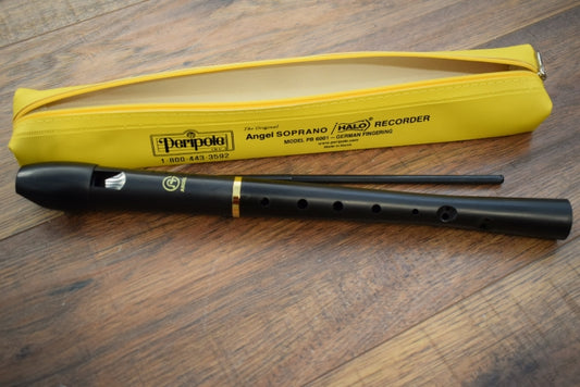 Peripole Angel Soprano Halo Recorder German Fingering Model Pb 6001 & Case