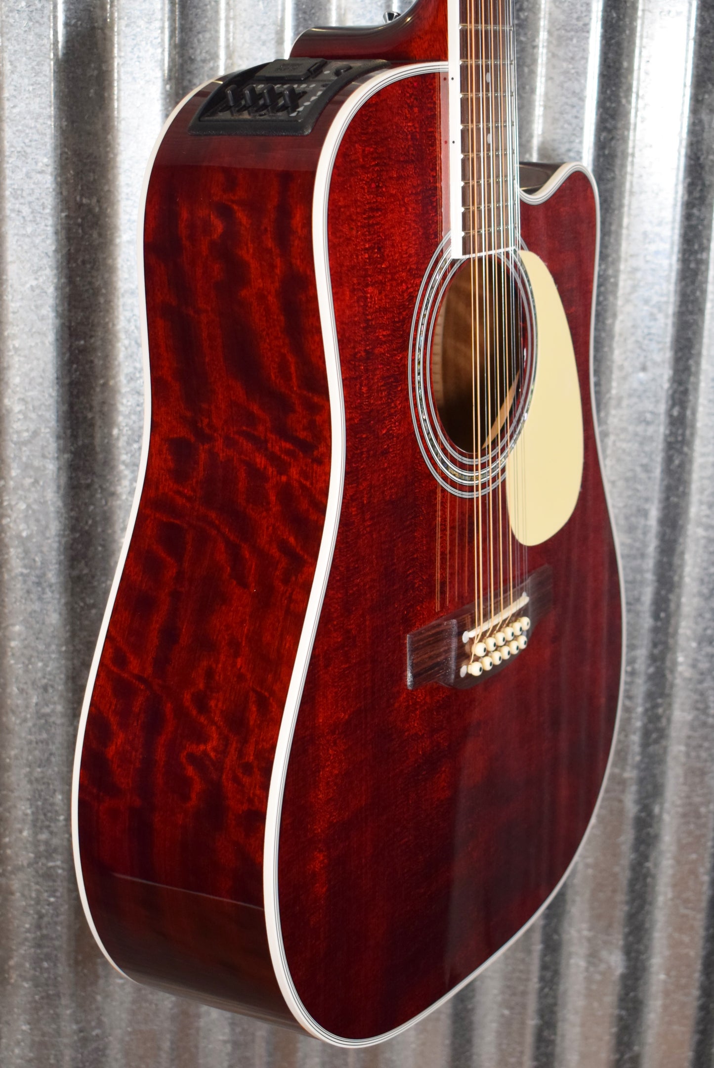 Takamine JJ325SRC-12 String John Jorgenson Gloss Red Acoustic Electric Guitar & Case #0218