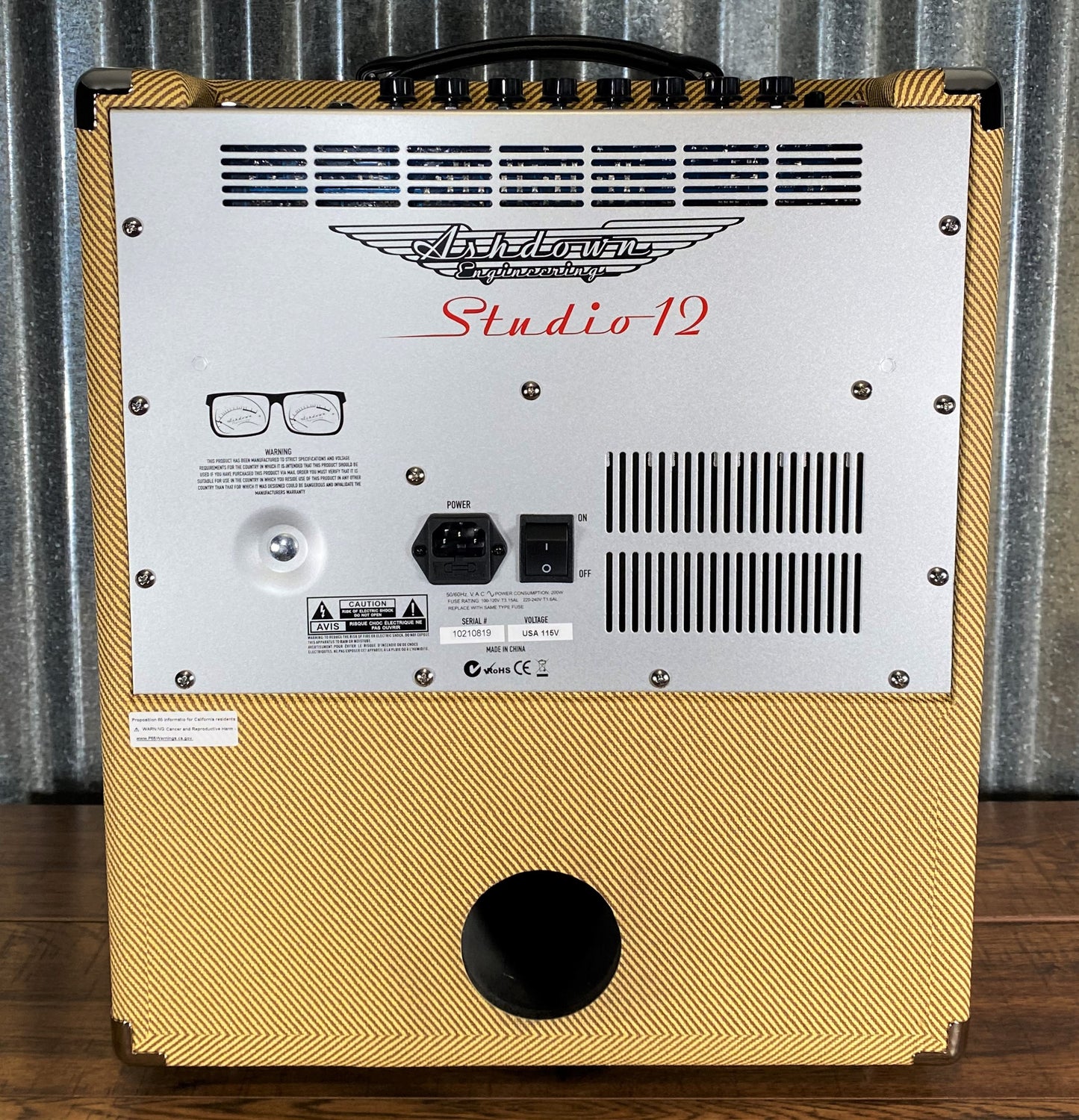 Ashdown TW-STUDIO12 25th Anniversary Studio 12 1x12" 120 Watt Tweed Bass Combo Amplifier