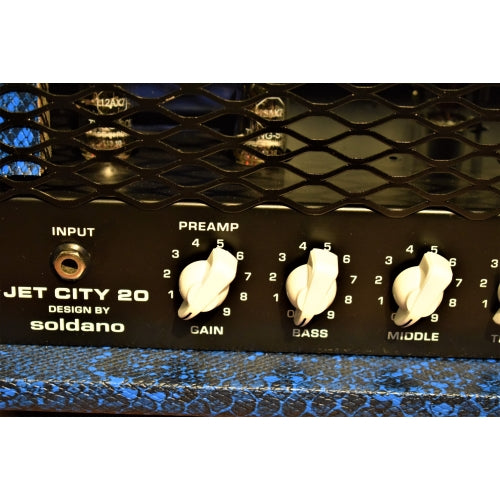 Jet City Amplification JCA-20H 20 Watt Tube Guitar Amp Head Electric Blue Python Tolex Used