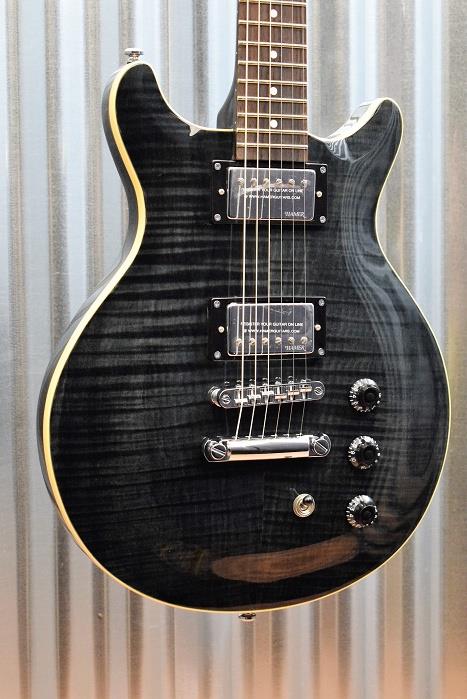 Hamer Guitars Sunburst Archtop Flame Trans Black Electric Guitar #742