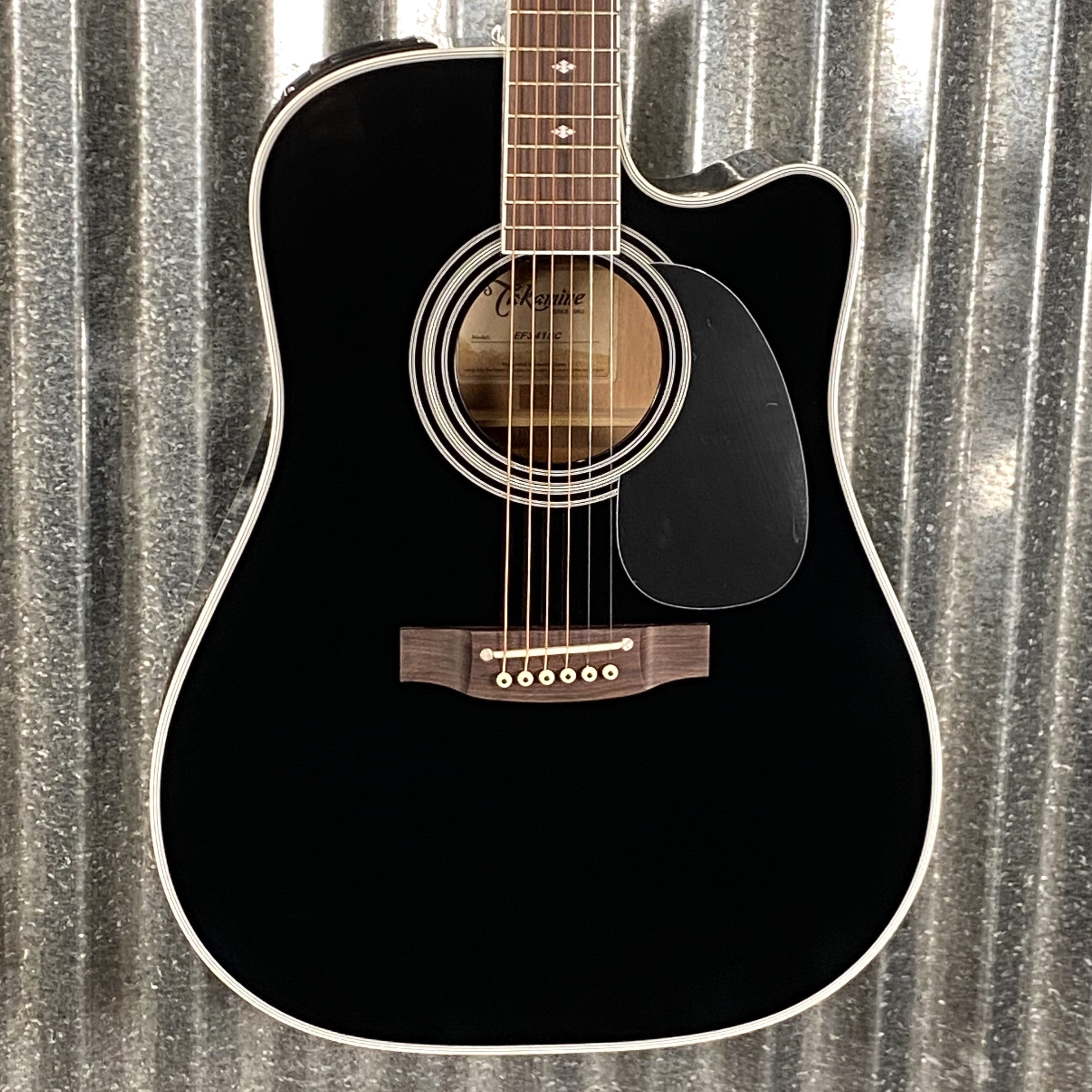 Takamine EF341SC Cutaway Acoustic Electric Guitar Black & Case 