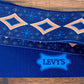 Levy's MP2SLD-004 2" Polyester Sublimation Guitar Strap Diamond Blue Orange