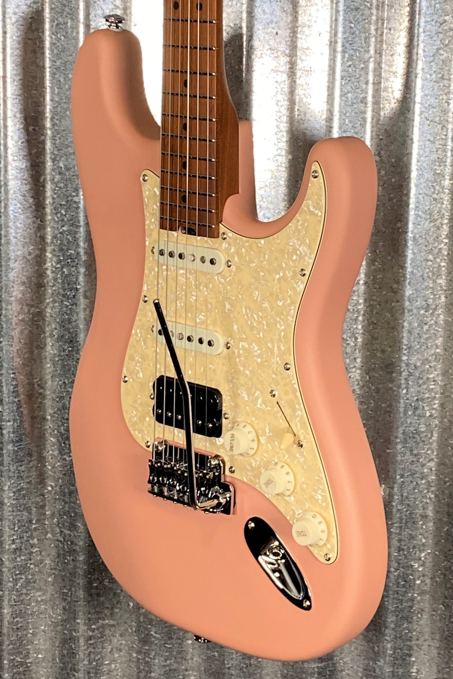 Musi Capricorn Classic HSS Stratocaster Matte Shell Pink Guitar #5029 Used