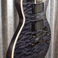 ESP LTD EC-401 Quilt Maple See Thru Black Satin Guitar LEC401QMSTBLKS #2430 Used