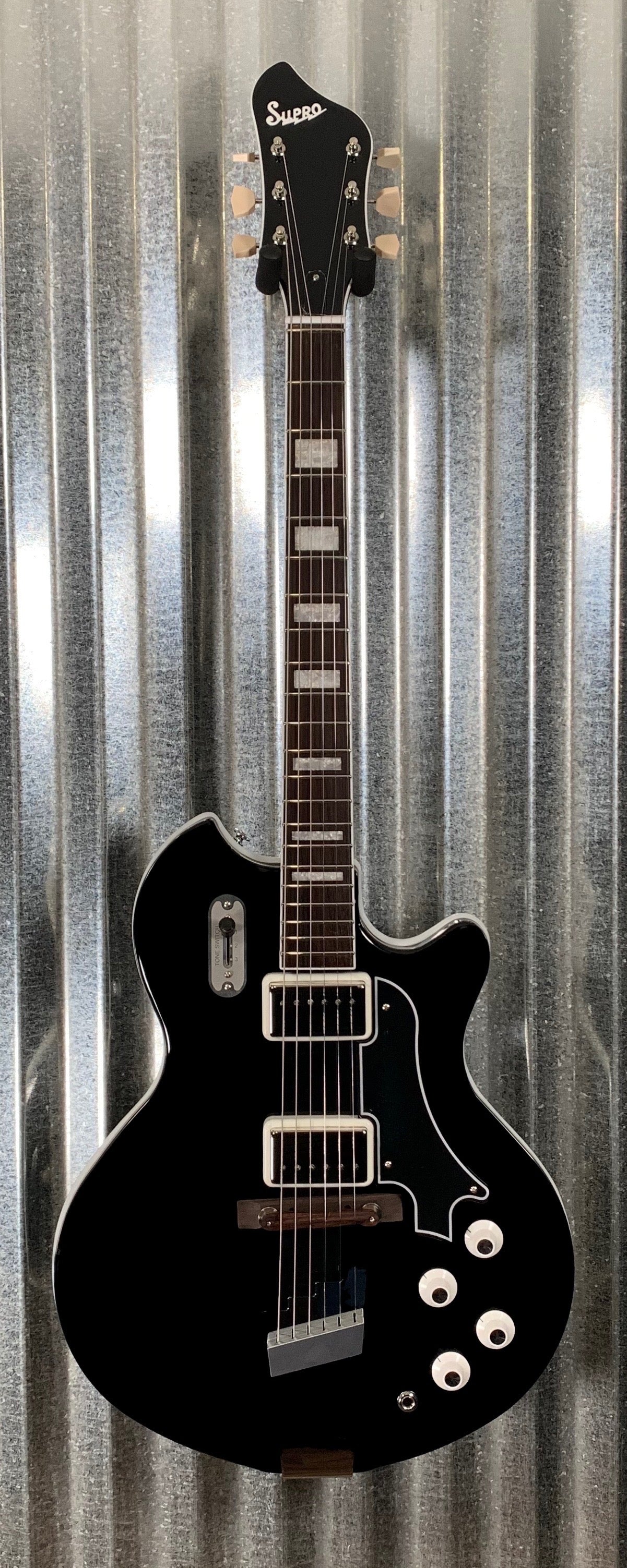 Supro Americana 1582JB Coronado II Jet Black Guitar #0993