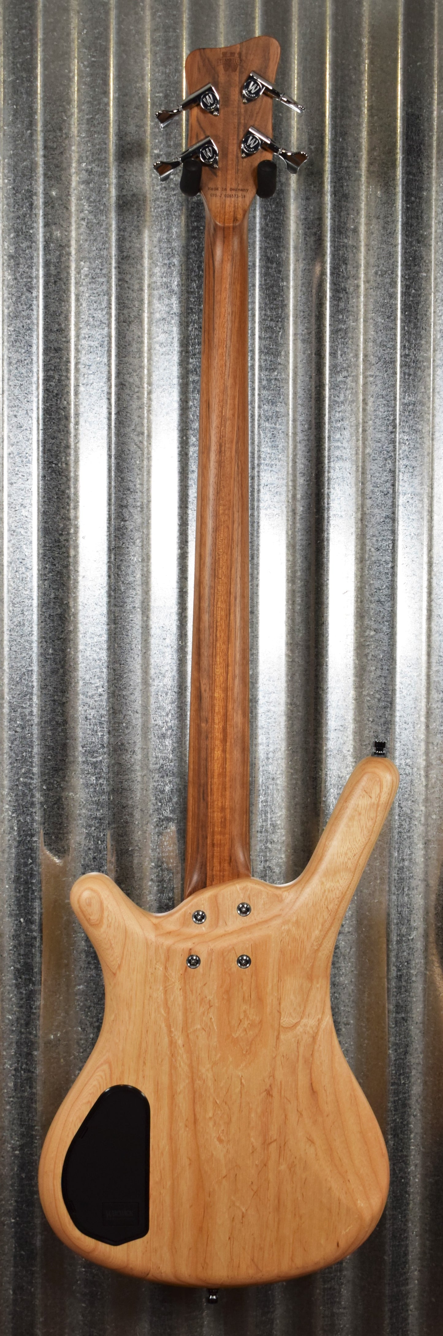 Warwick German Pro Series Corvette Standard Natural Ash 4 String Bass & Bag #7318