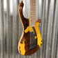 Tom Martinson Walnut Burl Yellow Resin EMG PJ 5 String Bass #23 Used