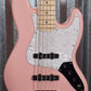 G&L USA JB-5 Shell Pink 5 String Jazz Bass Maple Satin Neck & Case #6099