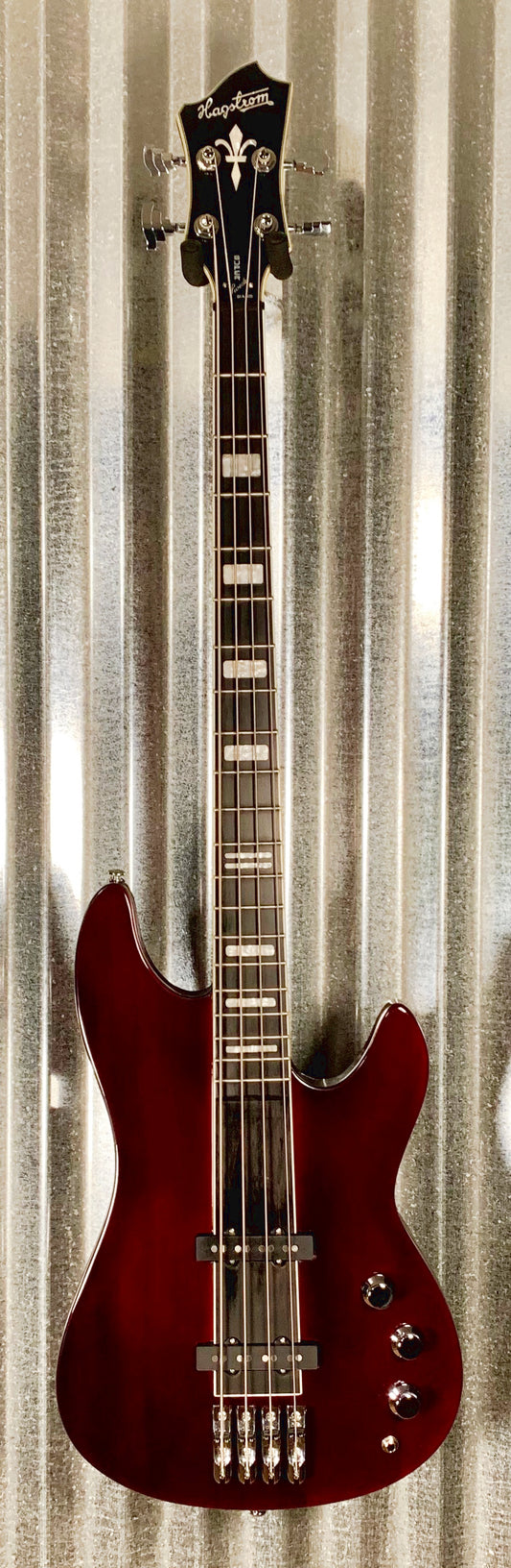 Hagstrom SUSWEB-NMG Super Swede Bass Mahogany Gloss Bass Guitar & Case Demo #0233