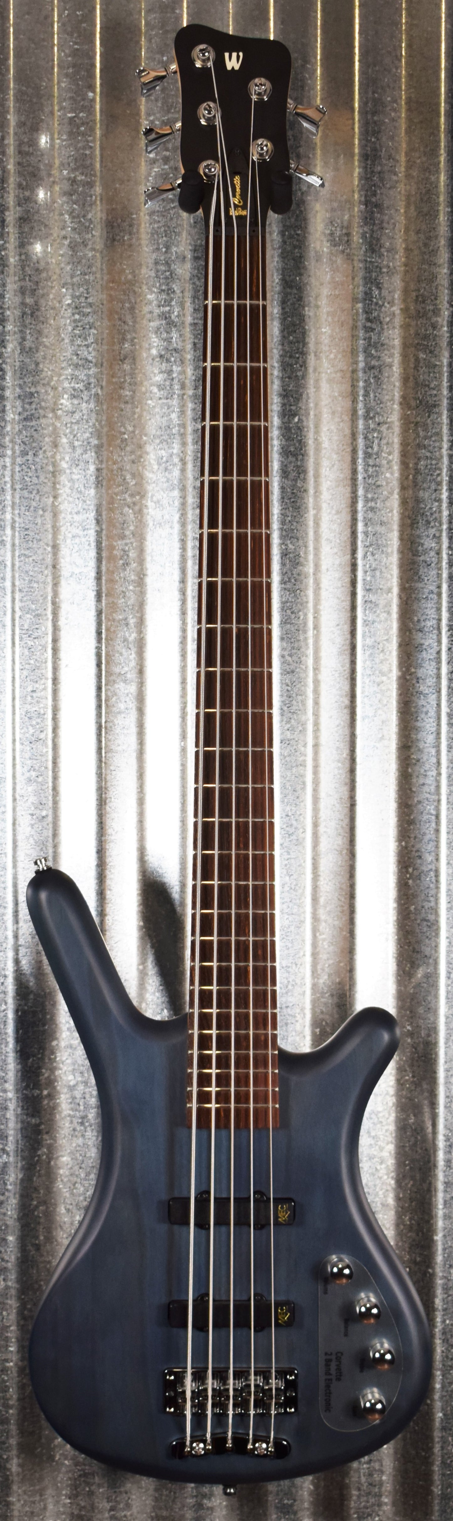 Warwick Rockbass Corvette Basic 5 String Bass Ocean Blue & Bag #3420