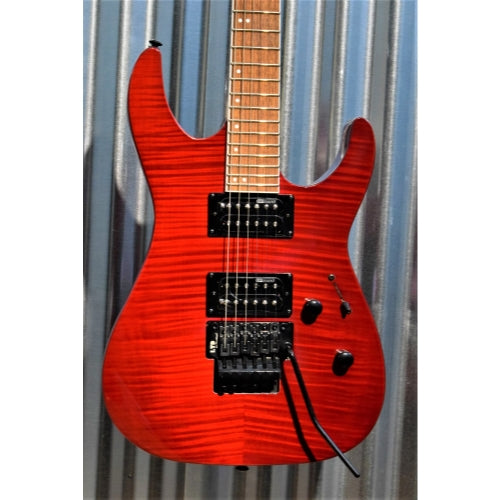 ESP LTD M-200FM See Thru Red Flame Top Guitar LM200FMSTR #1230 Demo