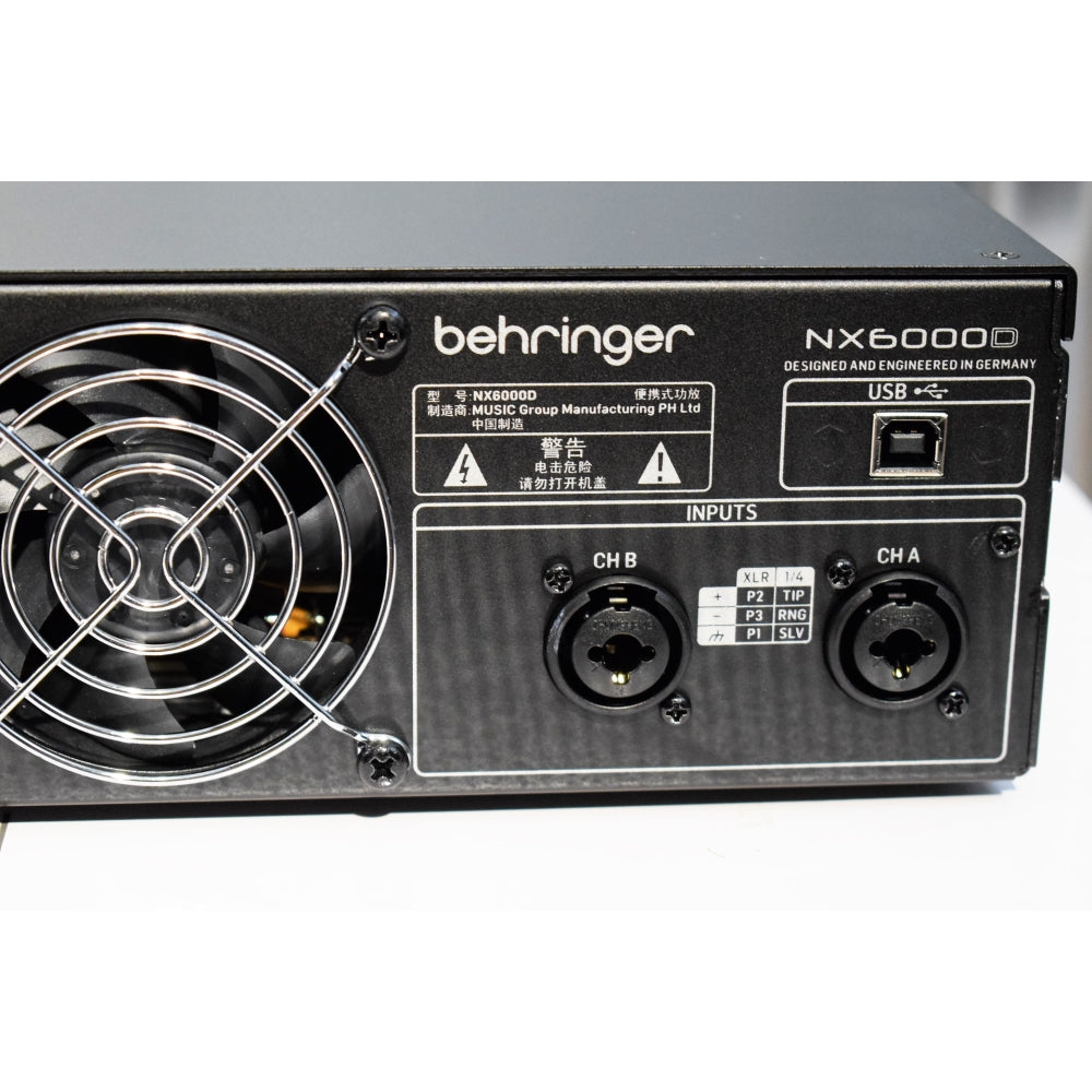 Behringer NX6000D Ultra-Light 6000 Watt 2 Channel Class-D with DSP Power Amplifier