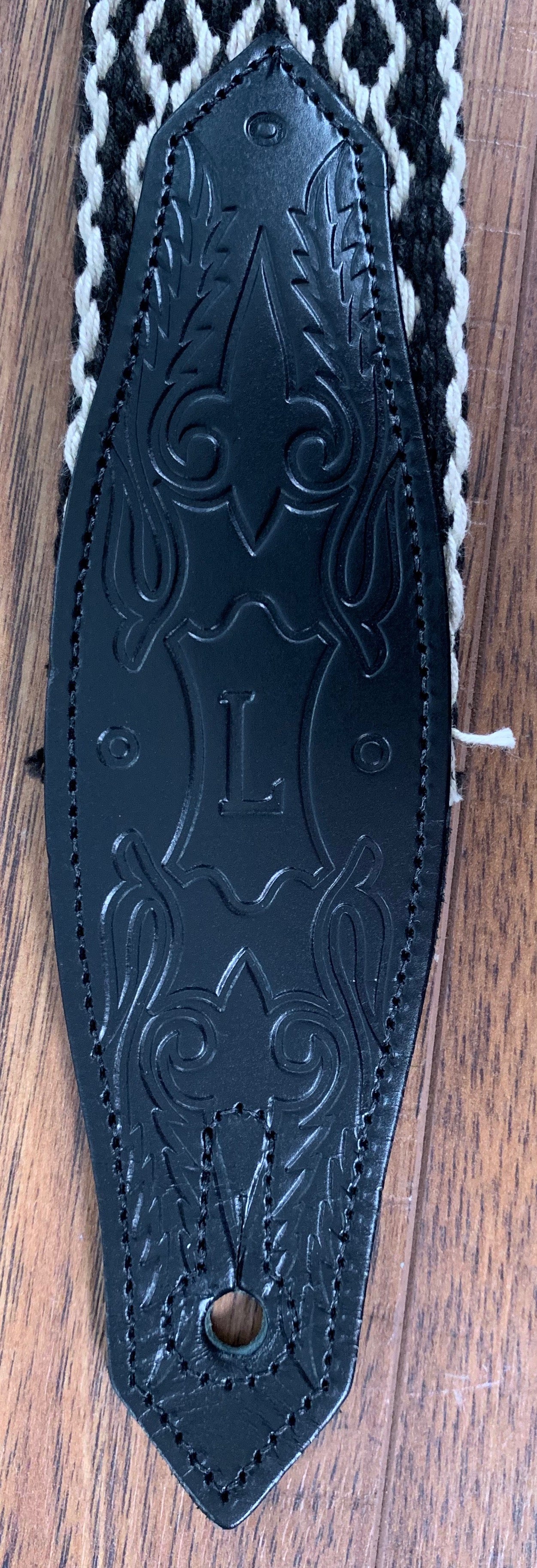 Levy's MSSC80-BLK/WHT 2" Heavy-weight Cotton Guitar Strap Black White