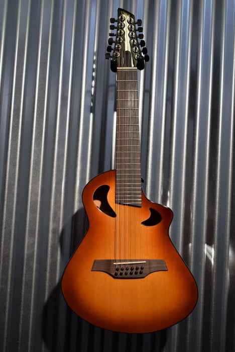 Avante Veillette Gryphon 12 String Short Scale Tobacco Burst Acoustic Electric Guitar & Bag #977