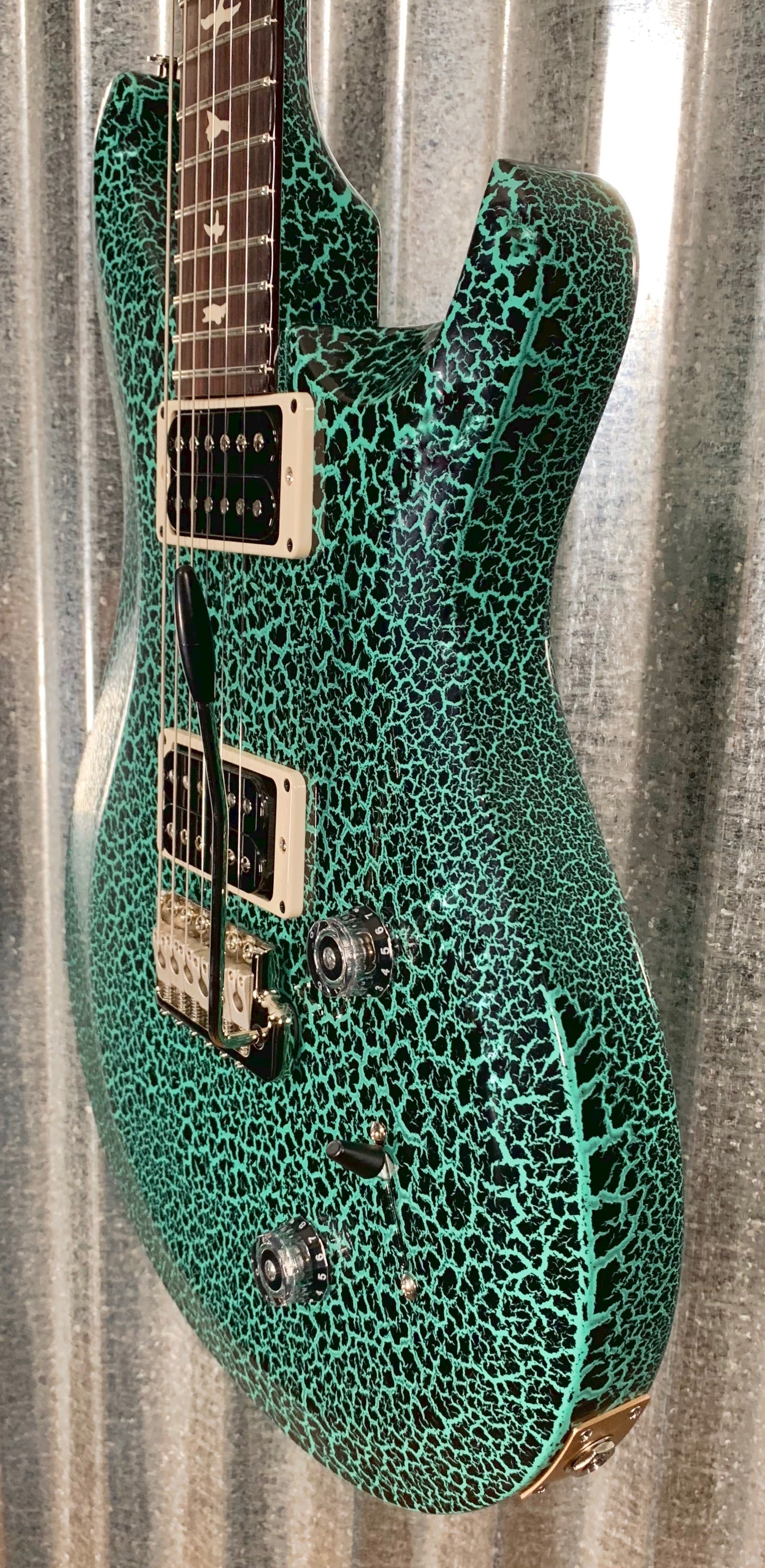 PRS Paul Reed Smith USA S2 Custom 22 Aqua Blue Crackle Guitar & Bag 2019 #8078
