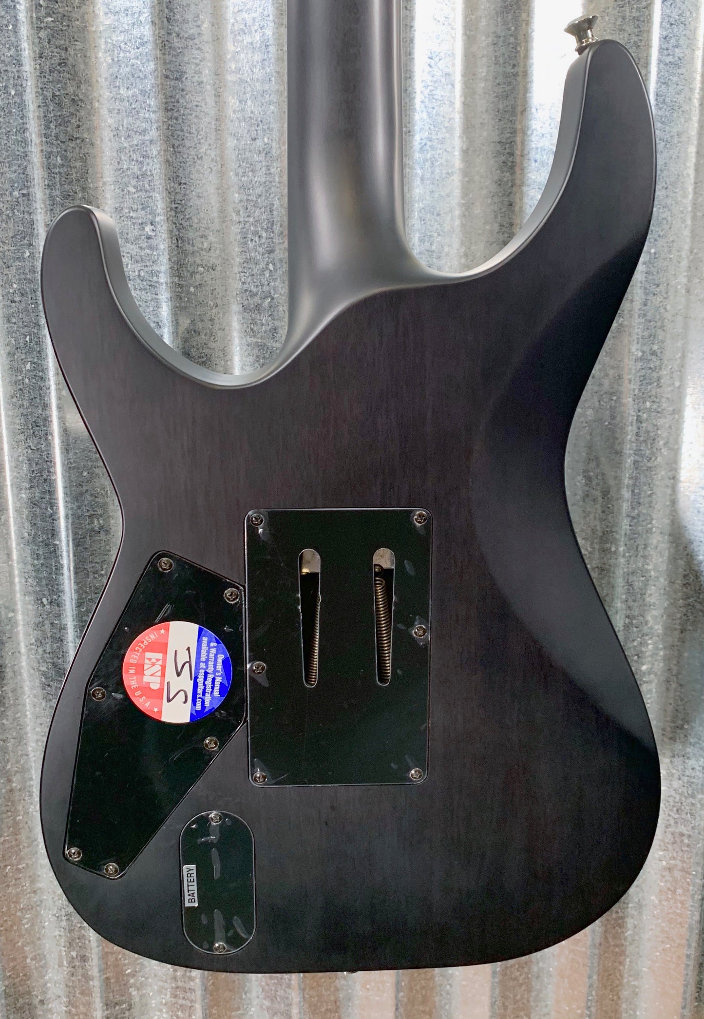 ESP LTD MH-350FM Flame See Thru Black Satin Guitar LMH350FMSTB #1044 Used