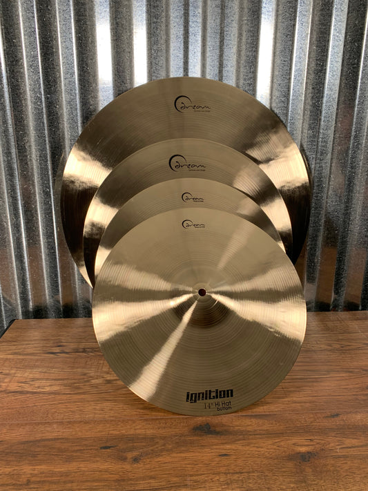 Dream Cymbals IGNCP3 Ignition 3 Piece Pack 14" Hi Hat, 16" Crash, 20" Ride & Bag