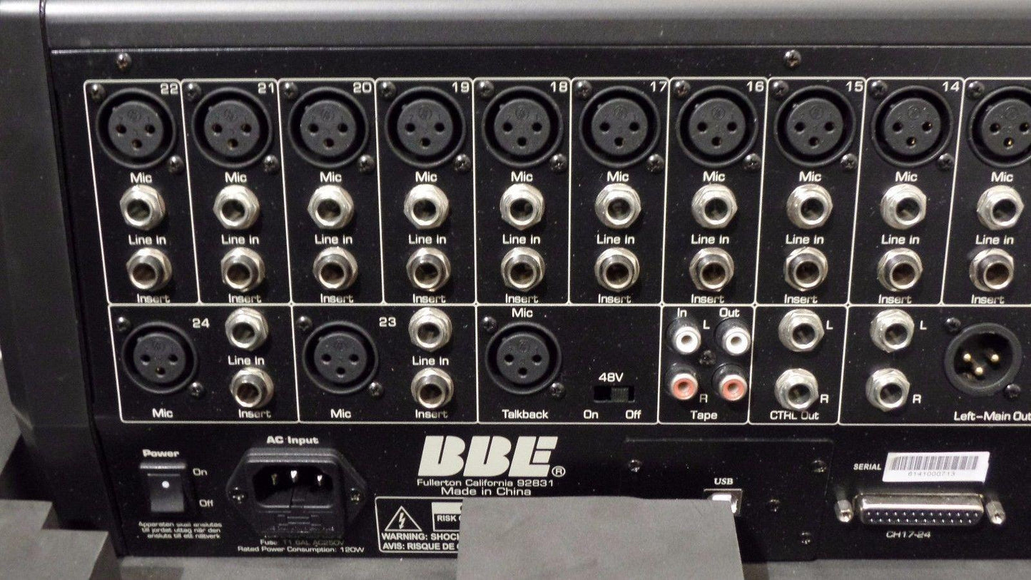 BBE MP24M 24 Channel Digital Mixer with USB, AES/EBU Card and DIrect I/O & Case
