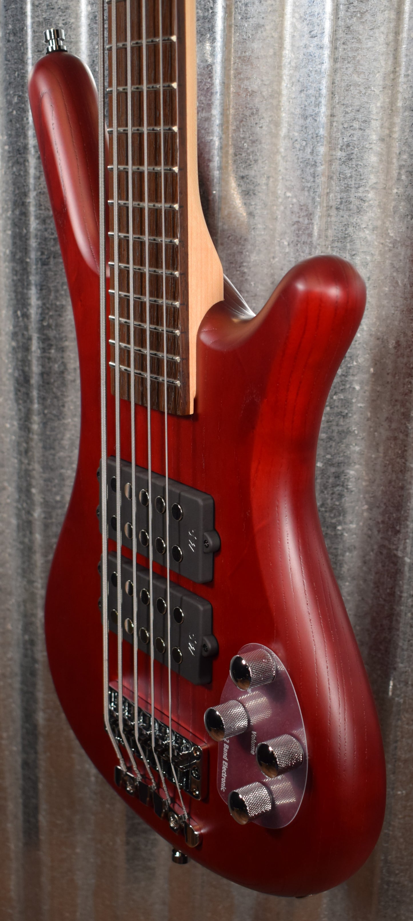 Warwick Rockbass Corvette $$ Double Buck Burgundy 5 String Bass & Bag #0818