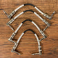 Hosa CPE-106 Right Angle 6" White Guitar Bass Effects Pedalboard Patch Cable 4 Pack