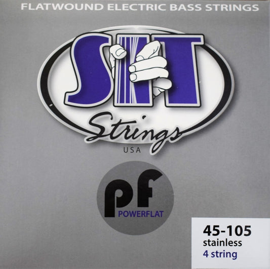 SIT Strings PowerFlat Flatwound 4 String Light Stainless Steel Bass PF45105L