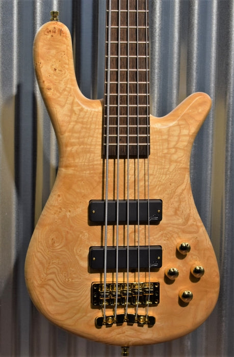 Warwick German Pro Series Limited Edition 2018 Streamer LX Burl Top 5 String Bass & Bag #36