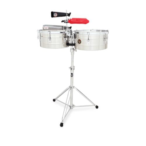 LP Latin Percussion Tito Puente 12" & 13" Stainless Steel Timbales Set LP255-S