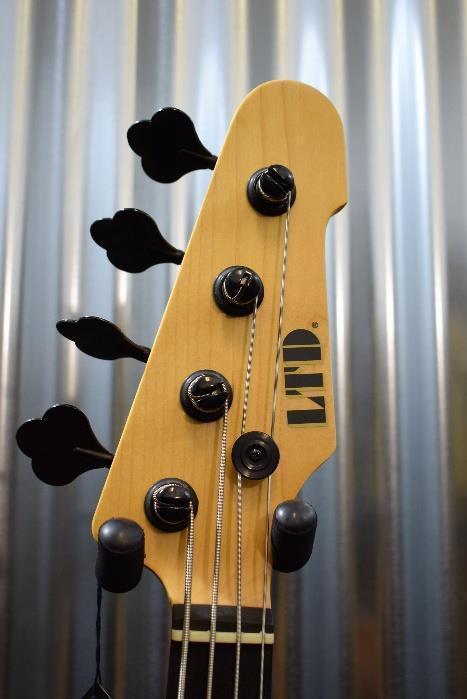 ESP LTD LPT4BLKAQ Pancho Tomaselli Signature Black Aqua 4 String Bass #167