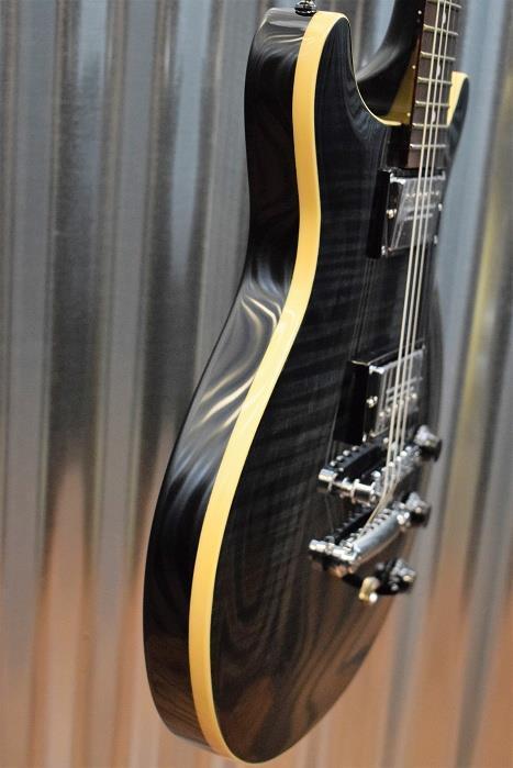 Hamer Guitars Sunburst Archtop Flame Trans Black Electric Guitar #742