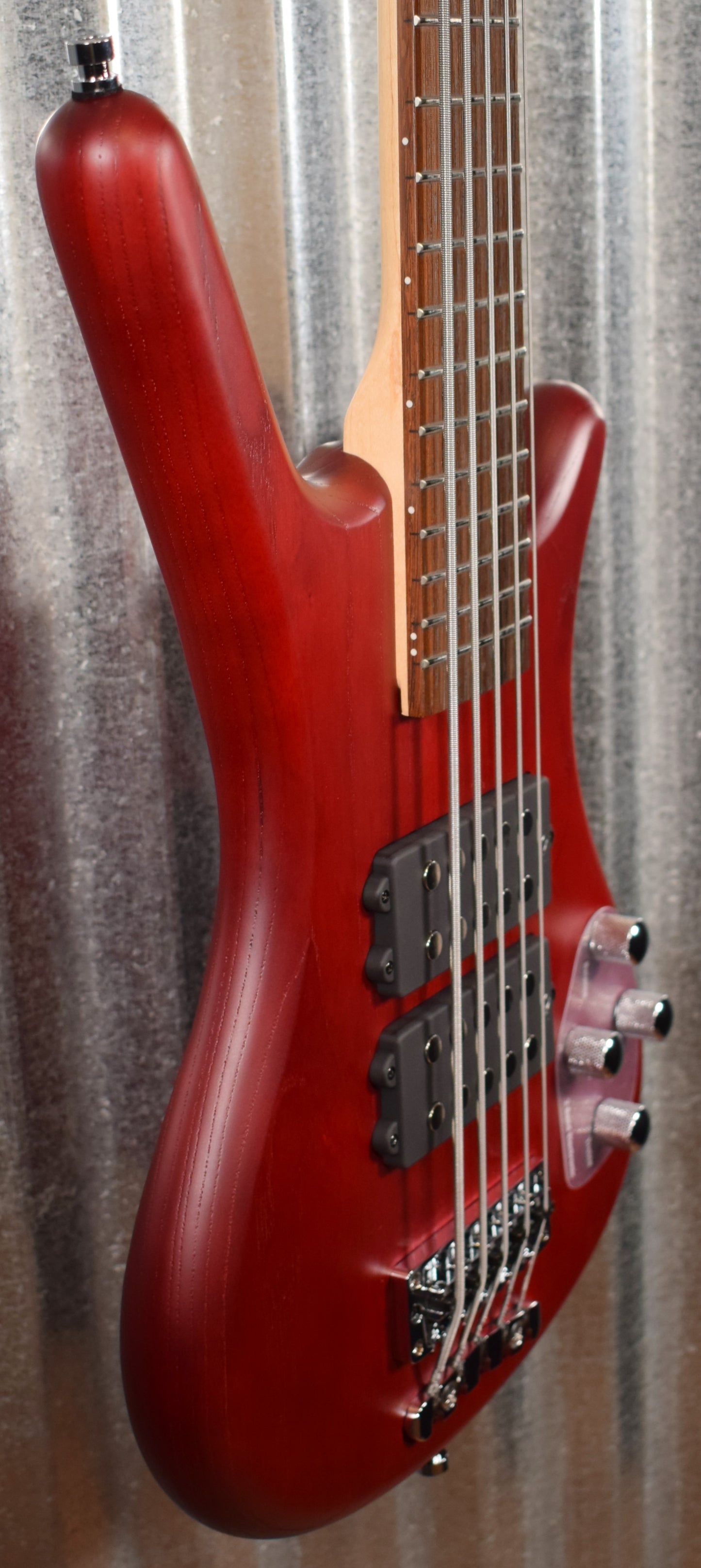 Warwick Rockbass Corvette $$ Double Buck Burgundy 5 String Bass & Bag #0818