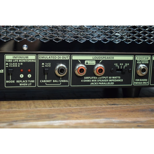 Bugera T50 Infinium 50 Watt 2 Channel & Reverb All Tube Guitar Head Amplifier