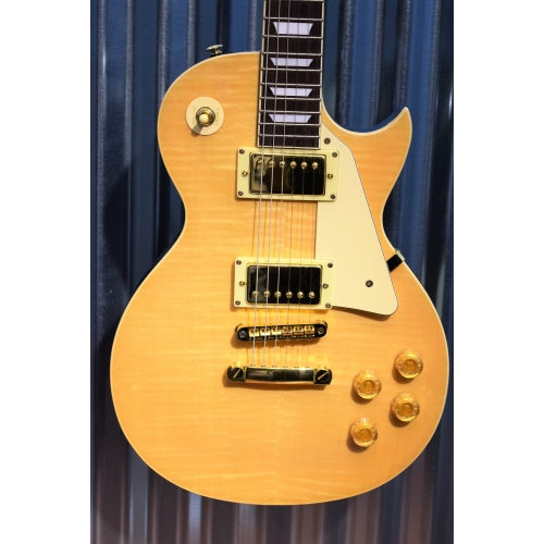 Kansas Guitar Company K-ESC8-N LP Flame Carved Top Dual Humbucker Guitar Used