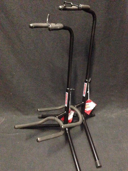 Stageline GS100B Tubular Collapsable Yoke Style Black Guitar Stand Two (2) Pack*