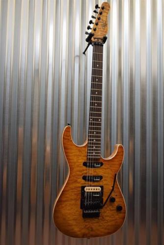 Michael Kelly 1964 Guitar Quilt Top Dark Amber Burst MK64DAB Blemish #2812