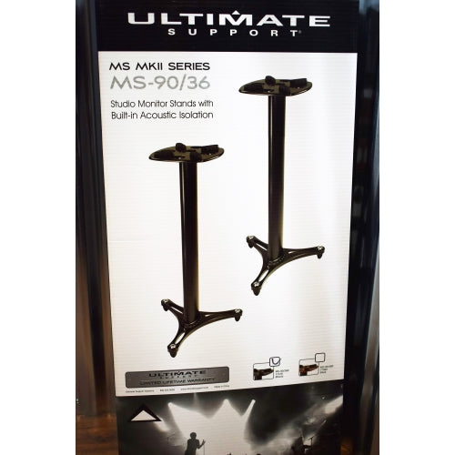 Ultimate Support MS-90-36B MKII 36" Isolation Studio Monitor Speaker Stand Pair Black